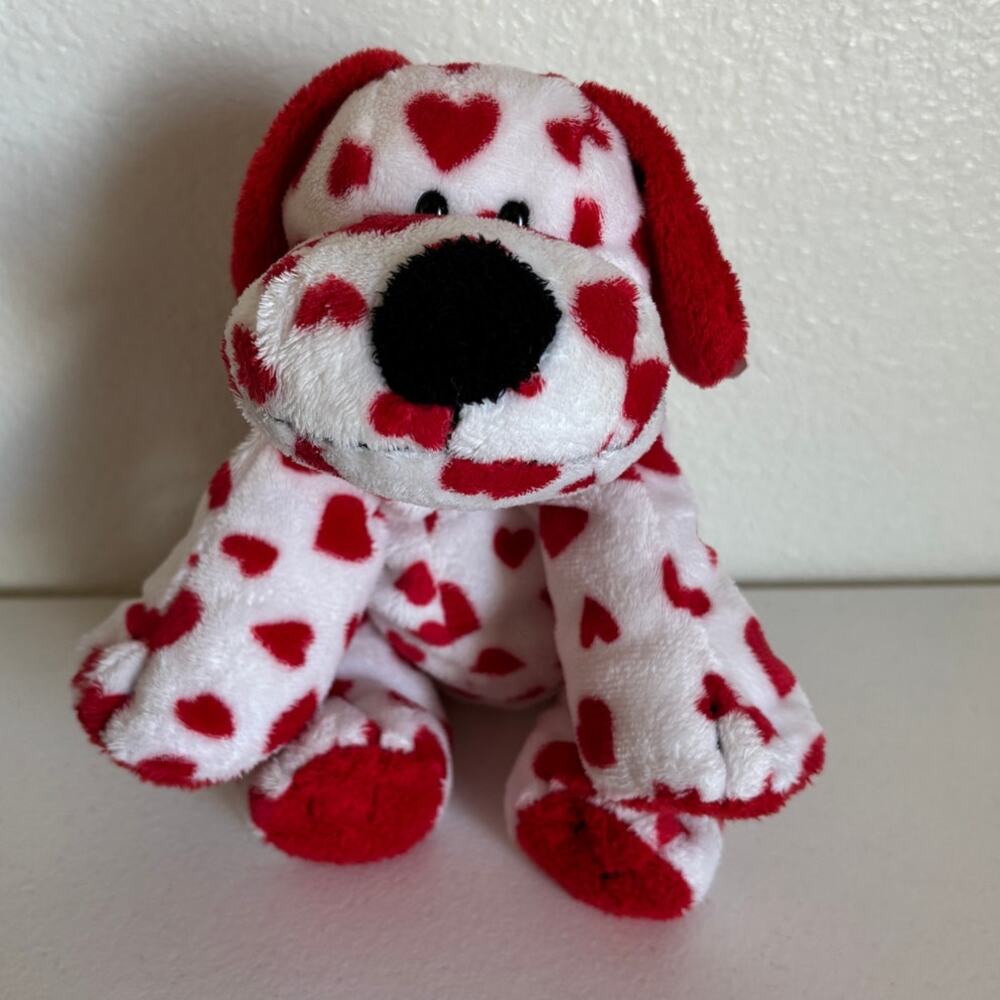 Ty Pluffies Sweetly the Dog 2006 Valentine's Day Plush Stuffed Animal w/Hang Tag